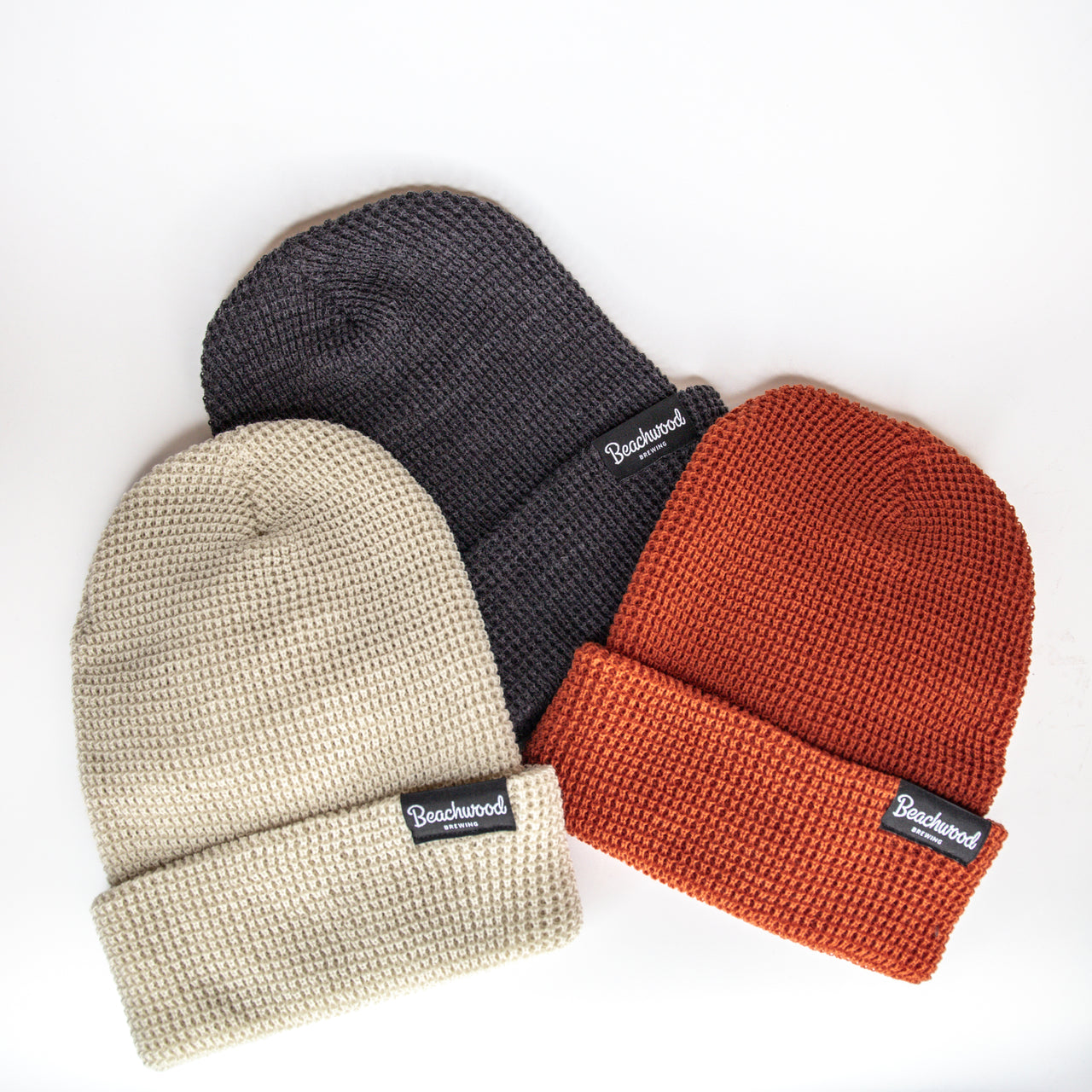 Beachwood Brewing Waffle Knit Beanie - Rust